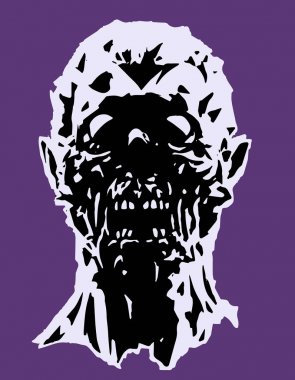 Çığlık zombi karakter başkanı. Vektör çizim.