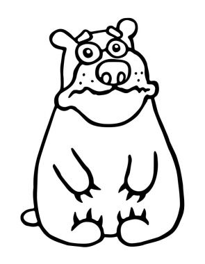 sevimli ayı üzücü. vektör çizim.