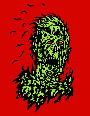 Zombi çürümüş başkanı. Vektör çizim.