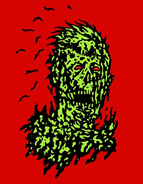 Zombi çürümüş başkanı. Vektör çizim.