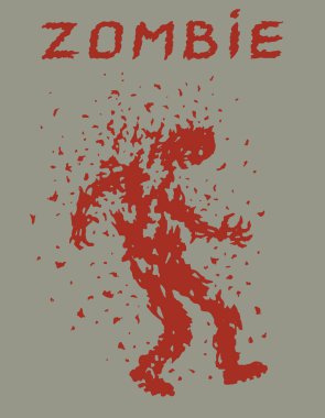 Zombi istilası durdurma. Vektör çizim.