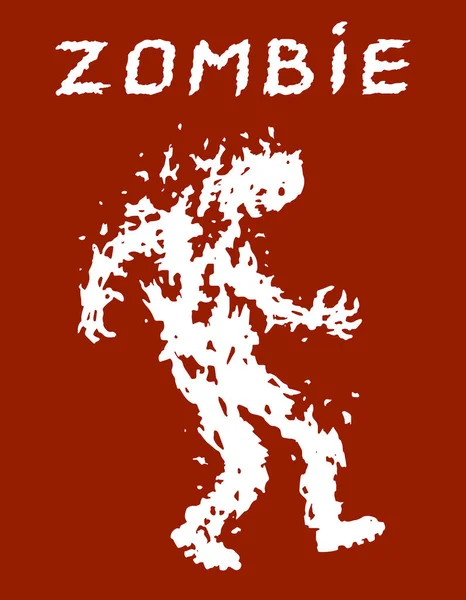 Guerra con la invasión de zombies. Ilustración vectorial . — Archivo Imágenes Vectoriales