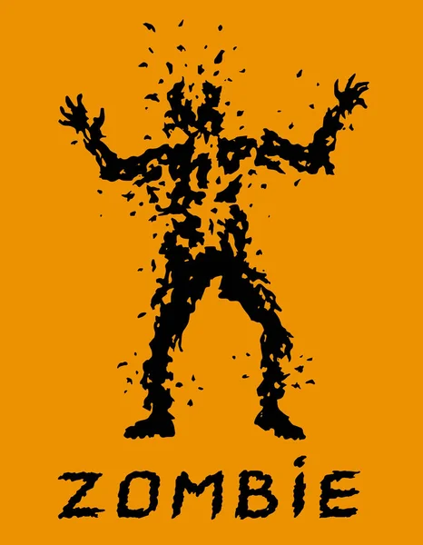 Kurşunlar zombi için yedek değil! Vektör çizim.