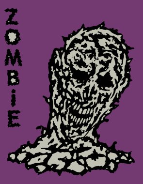 Zombi toksik başkanı. Vektör çizim.