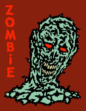 Ölü bir canavardan yeniden canlandırmak toksik. Vektör çizim.