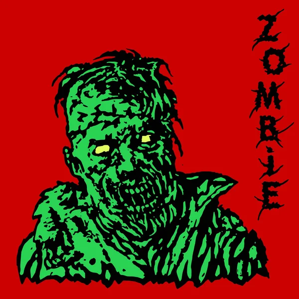 Danger zombie. Vector illustration. — Stock Vector