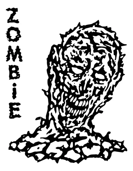 Toxique ressuscité d'un zombie mort. Illustration vectorielle . — Image vectorielle