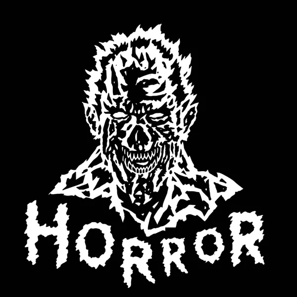 İblis kafası bozuk yüz. Vektör çizim.