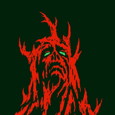 Alegorik bir adam bir ağaç dalları bunu büyüyen şeklidir. Vektör çizim.