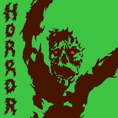 Zombi voodoo saldırıları. Vektör çizim.