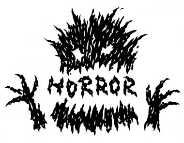 Küçük siyah dişlek korkunç güdük canavar. Vektör çizim.