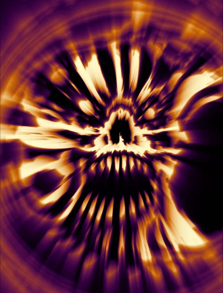 Pomarańczowy potwór angry czaszki. Apokaliptyczny okładka. — Zdjęcie stockowe