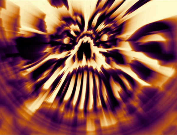 Orange angry demon skull. Apocalyptic cover. — Stock Photo, Image