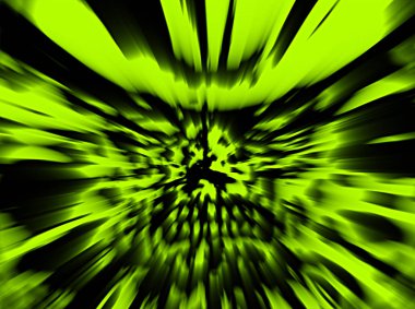 Korkunç zombi asker kavramı. Tür yeşil çizimde korku.