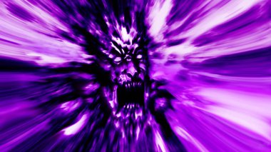 Öfke zombi kafası ile bulanıklık etkisi.