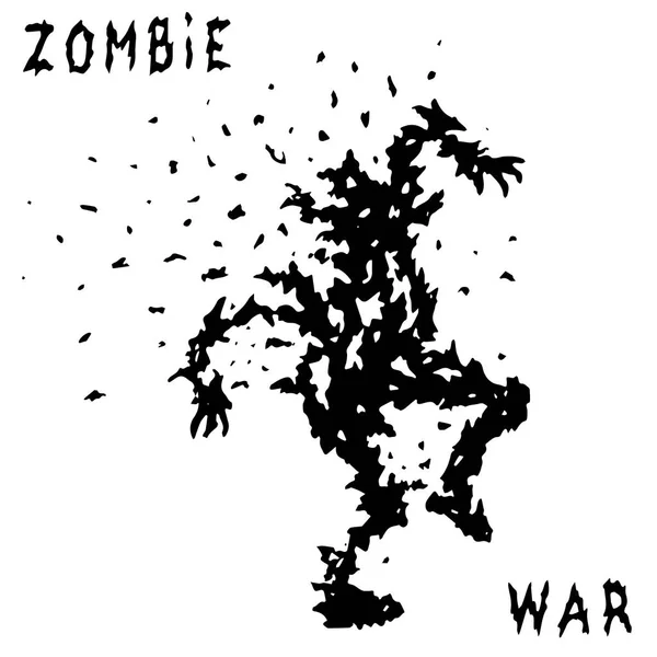 Signe de guerre des zombies. Illustration vectorielle . — Image vectorielle