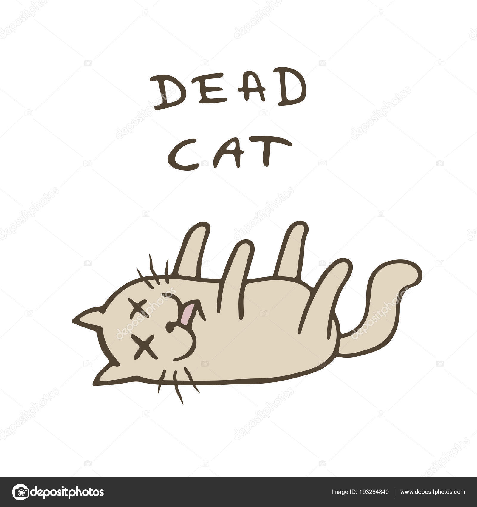 Joli Chat A été Empoisonné Et Meurt Illustration