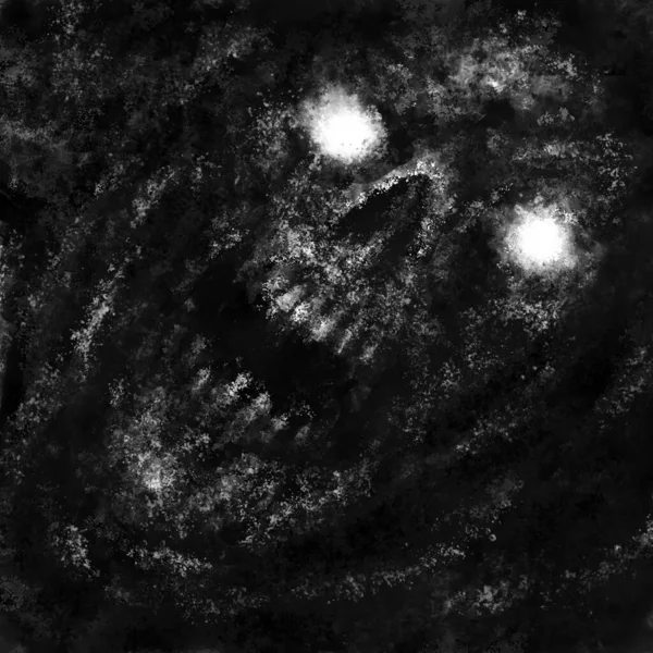 Tmavě Zombie Tvář Zářícíma Očima Ilustrace Hororovém Žánru Efektem Uhlí — Stock fotografie