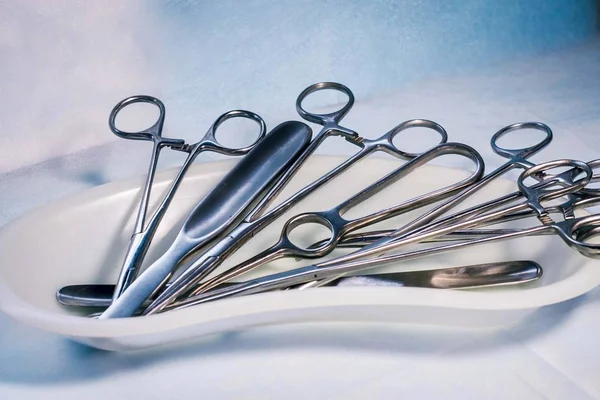 Surgical instrument before surgery. Sterile Medical Instrumentation