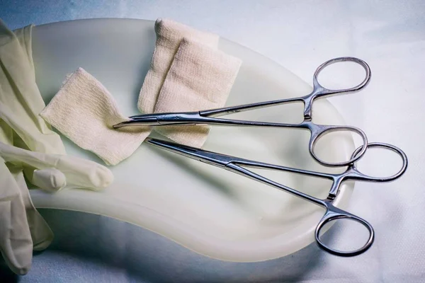 Surgical instrument before surgery. Sterile Medical Instrumentation