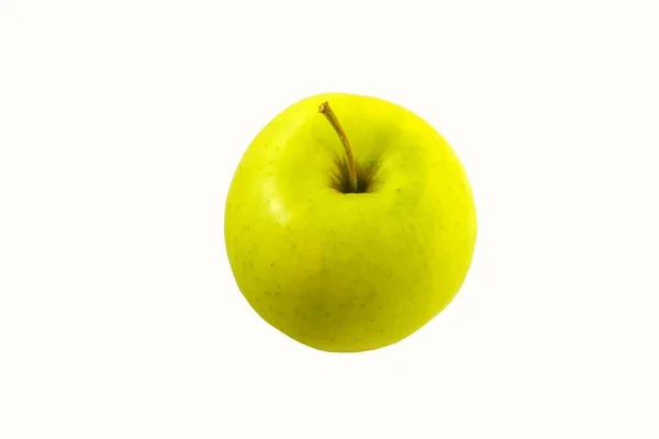 Green ripe juicy Apple on a white background isolated — Stock Photo, Image