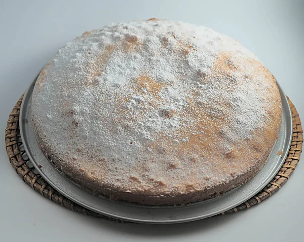 Geleneksel Torta Paradiso Italyan Keki Yapımı Pasta Çok Lezzetli — Stok fotoğraf