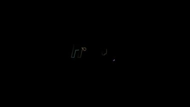 Cuma 4k konsept renk elektrik metin grafik efekti proyect için siyah arka grond üzerine animasyon.