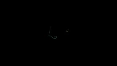 Aşk 4k konsepti renk elektrik metin grafik efekti proyect için siyah arka grond üzerine animasyon.