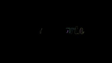 Gezegen Dünya 4k konsepti renk elektrik metin grafik efekti proyect için siyah arka grond üzerine animasyon.
