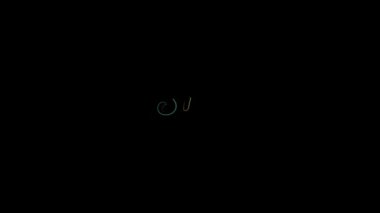 İndirim 4k konsepti renk elektrik metin grafik efekti proyect için siyah arka grond üzerine animasyon.
