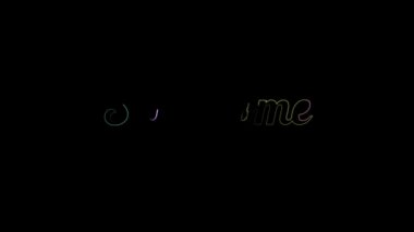 Proyect için siyah arka grond üzerine 4k konsept renk elektrik metin grafik efekti animasyonuName.