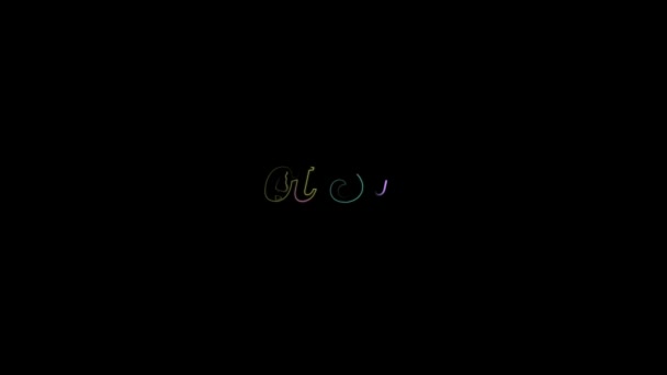 Hot Sale 4k concept color color electric text graphic effect animation over black backgrond for your proyect . — стоковое видео