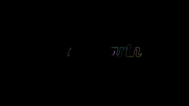 Planeta Terra 4k conceito cor texto elétrico efeito gráfico animação sobre fundo preto para o seu proyect . — Vídeo de Stock