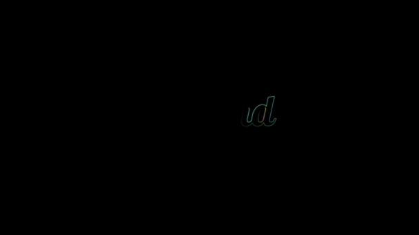 A animação de efeito gráfico de texto elétrico de cor de conceito End 4k sobre fundo preto para o seu proyect . — Vídeo de Stock