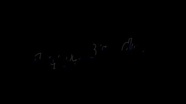 Düz kırmızı ve mavi üzerine Sıvı Efekt İyi ki Doğdun kelimesi Animasyon Sıvı 4k metin kompozisyonu üzerinde Siyah arkaplan.