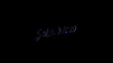 Düz kırmızı ve mavi üzerine Sıvı Efekti Şimdi bir animasyon sıvı 4k metin kompozisyonu üzerine siyah arkaplan ile bir kelime.