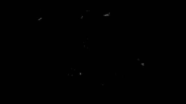 Coronavirus COVID-19的文本和显微镜图像显示了一个黑色和白色的老式电视效果，暴露摆动和文字在右下角. — 图库视频影像