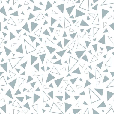 Beyaz arkaplanda yeşil üçgenli desen