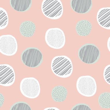 El çizimi şekilli soyut vektör deseni