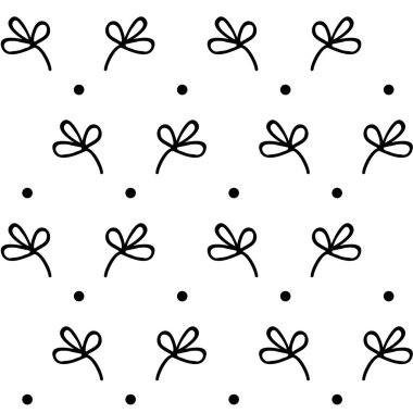 siyah ve beyaz desenli üç yapraklı yonca