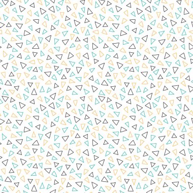 Renkli el çizimi üçgenli vektör deseni