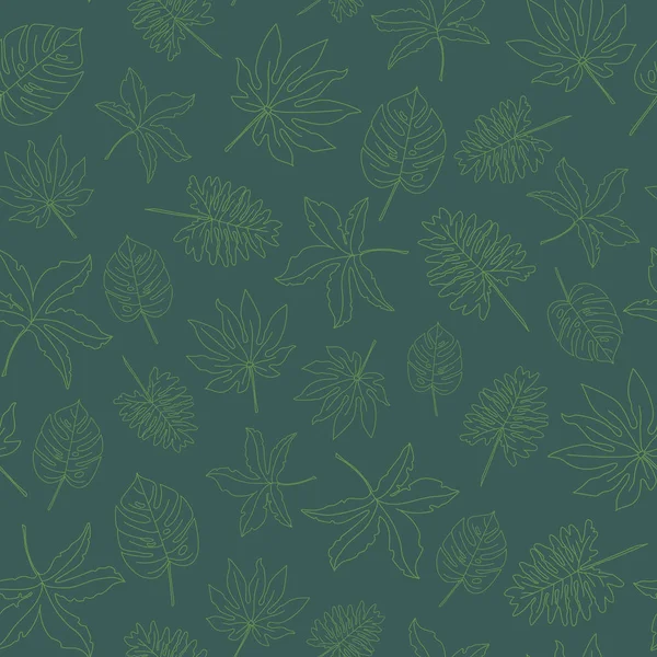 Dark green pattern with light green leaves