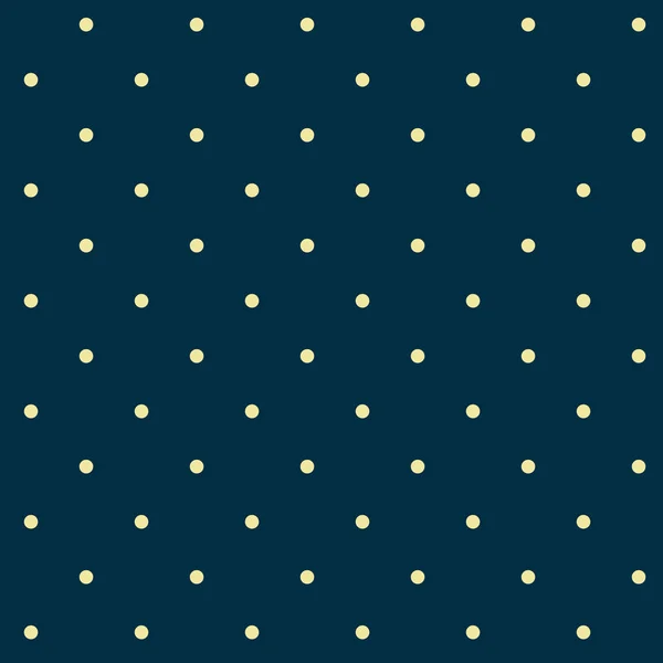 Patrón de vector azul con pequeños lunares amarillos — Vector de stock