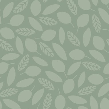 Küçük yeşil yapraklı basit vektör deseni