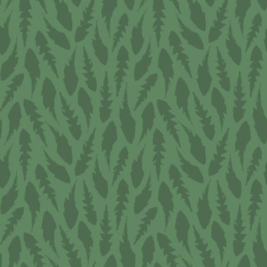 Yeşil soyut vektör yineleme şablonu ve küçük karahindiba yaprakları.