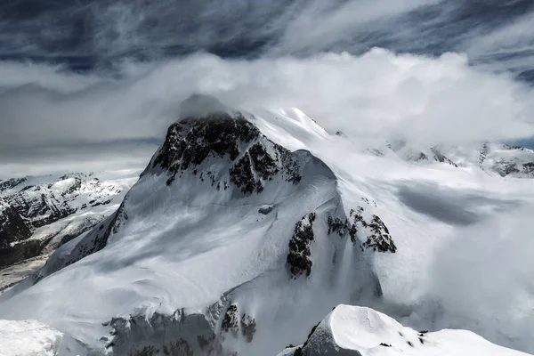 Zwitserland Uitzicht Vanaf Klein Matterhorn Kabelbaan Naar Top Van Bright — Stockfoto