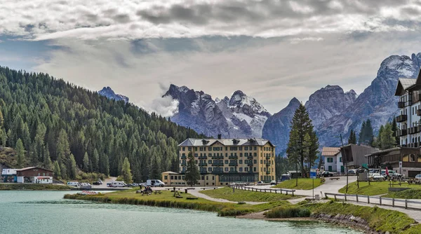 Italia Dolomiti Přírodní Park Tři Vrcholy Lavaredo Misurina Lake — Stock fotografie