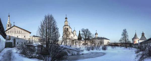 Vinterpanorama Över Klostret Vologda Frälsare Priluki — Stockfoto