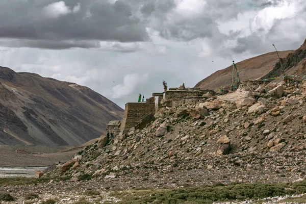 Uno Los Muchos Monasterios Tibetanos Camino Kailash — Foto de Stock