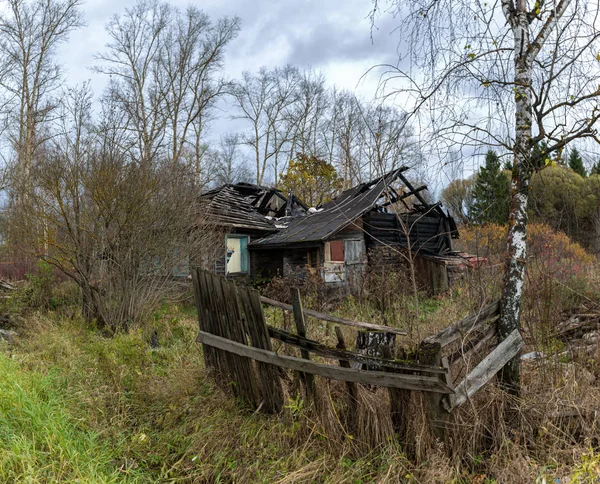 Old Abandoned House Suburb Vologda — 스톡 사진